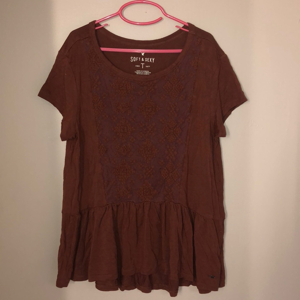 American Eagle peplum top